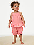 2pc Pure Cotton Top & Shorts Outfit (0-3 Yrs)