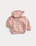 Cotton Blend Fleece Lined Zip Up Hoodie (0-3 Yrs)