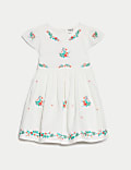 Pure Cotton Embroidered Dress (0-3 Yrs)