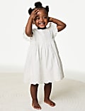 Pure Cotton Broderie Dress (0-3 Yrs)