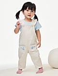 2pc Pure Cotton Dungaree Outfit (0-3 Yrs)