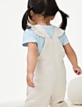 2pc Pure Cotton Dungaree Outfit (0-3 Yrs)