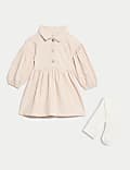 2pc Cotton Rich Striped Dress with Tights (0-3 Yrs)