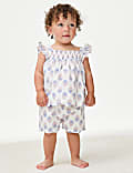 2pc Pure Cotton Floral Outfit (0-3 Yrs)