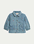 Ensemble 2 pièces en denim brodé avec veste et jean (jusqu’au 6 ans)