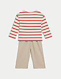 3pc Cotton Rich Striped Outfit (0-6 Yrs)
