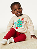 Ensemble 2&nbsp;pièces en coton à motif Noël (jusqu’au 3&nbsp;ans)
