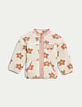 Veste imitation peau de mouton à motif fleuri (jusqu’au 3 ans)