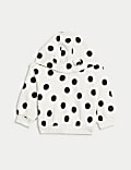 Ensemble 2&nbsp;pièces en coton à capuche et motif pois (jusqu’au 3&nbsp;ans)