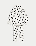 2pc Cotton Rich Spot Hooded Outfit (0-3 Yrs)