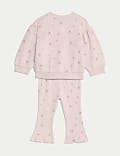 2pc Cotton Rich Floral Sweat Outfit (0-3 Yrs)