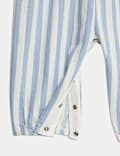 2pc Pure Cotton Striped Dungarees (0-3 Yrs)
