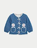 Cotton Rich Denim Quilted Jacket (0-3 Yrs)