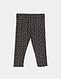 2pk Cotton Rich Spot Leggings (0-36 Mths)