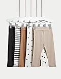 Lot de 5&nbsp;leggings assortis en coton (jusqu’au 3&nbsp;ans)