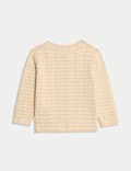Pure Cotton Pointelle Cardigan (0-3 Yrs)