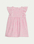 Pure Cotton Gingham Dress (0-3 Yrs)