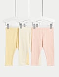 3pk Cotton Rich Ribbed Leggings (0-3 Yrs)