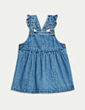 2pc Pure Cotton Denim Pinafore Outfit (0-3 Yrs)