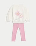 2pc Cotton Rich Floral Top & Leggings Outfit (0-3 Yrs)