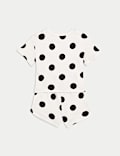 2pc Pure Cotton Spot Shorts & T-Shirt Set (0-3 Yrs)