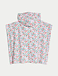 Pure Cotton Towelling Ditsy Floral Poncho (0-26 Mths)