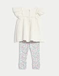 2pc Pure Cotton Ditsy Leggings Outfit (0-3 Yrs)