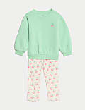 Ensemble 2 pièces en coton à imprimé cerise (jusqu’au 6 ans)