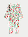 Ensemble 2&nbsp;pièces en coton à petit motif fleuri (jusqu’au 6&nbsp;ans)