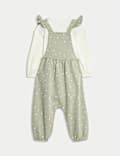Lot de 2 salopettes en coton à motif (jusqu’au 3 ans)