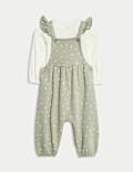 Lot de 2 salopettes en coton à motif (jusqu’au 3 ans)