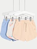 Lot de 3 shorts 100 % coton à motif pêche (jusqu’au 3 ans)