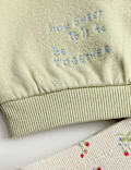 2pc Cotton Rich Embroidered Sweat Outfit (0-3 Yrs)