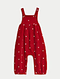 2pc Cord Heart Embroidered Outfit (0-3 Yrs)