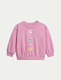 Cotton Rich Flower Sweatshirt (0-3 Yrs)