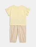 2pc Cotton Rich Striped Outfit (0-3 Yrs)
