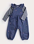 Cotton Rich Strawberry Dungaree Outfit (0 Mths-3 Yrs)
