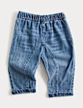 Katoenrijke denim jeans (0-3 jaar)