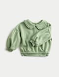 Sweat en coton à détail encolure (jusqu’au 3 ans)