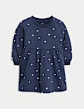 Cotton Rich Heart Print Dress (0-36 Mths)
