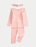 3pc Cotton Rich Jersey Strawberry Ditsy Outfit (0-3 Yrs)