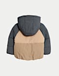 Manteau matelassé à motif color block (jusqu’au 3 ans)