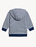 Cotton Rich Striped Zip Hoodie (0-3 Yrs)