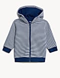 Cotton Rich Striped Zip Hoodie (0-3 Yrs)