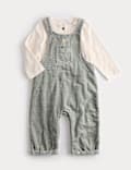 2pc Peter Rabbit™ Cord Dungarees and Top Outfit (0 Mths-3 Yrs)