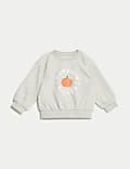 Cotton Rich Pumpkin Picker Halloween Sweatshirt (0-3 Yrs)