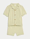 2pc Pure Cotton Knitted Outfit (0-3 Yrs)