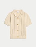 Pure Cotton Knitted Cream Shirt (0-3 Yrs)