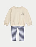 Ensemble 2&nbsp;pièces en coton à motif Peter Rabbit™ (jusqu’au 3&nbsp;ans)