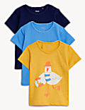 3er-Pack T-Shirts aus reiner Baumwolle (0–3 J.)